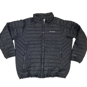 Columbia‎ Jacket Mens 3X Big Black Omni Heat Puffer Insulated Full Zip